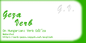 geza verb business card